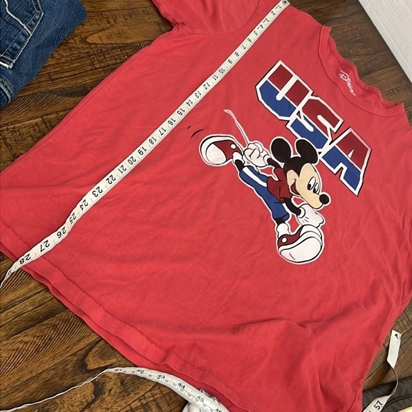Disney Mickey American Eagle Outfitters USA red white blue great graphics sz L - Picture 6 of 9